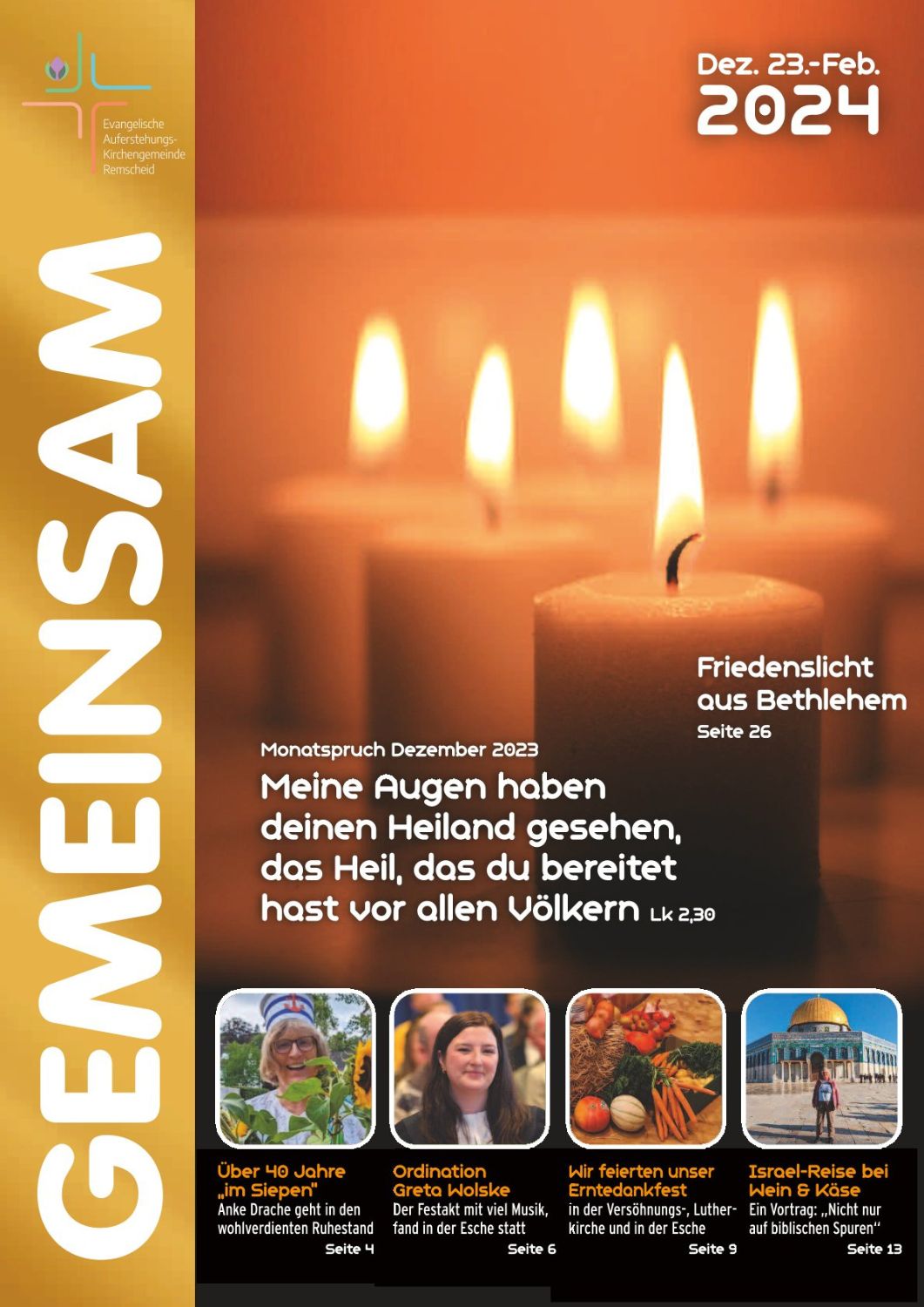 Gemeinsam I/24- Gemeindemagazin Ev. Auferstehungs-Kirchengemeinde 